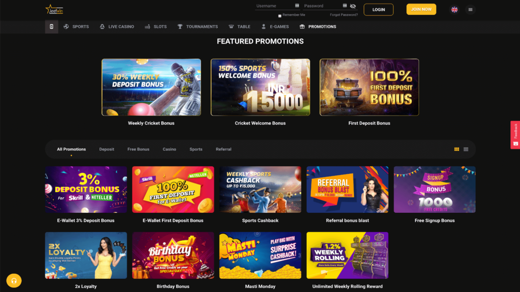 Jeetwin Review - Promotions and Bonuses - Screenshot