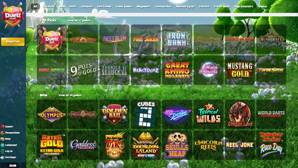 duelz casino login