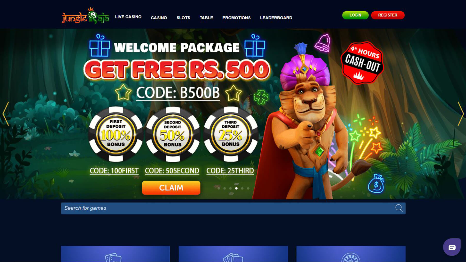 jungle raja live casino