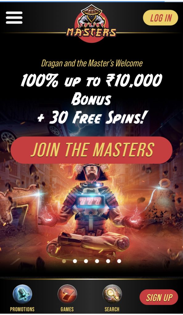 Casino Masters India Welcome Bonus