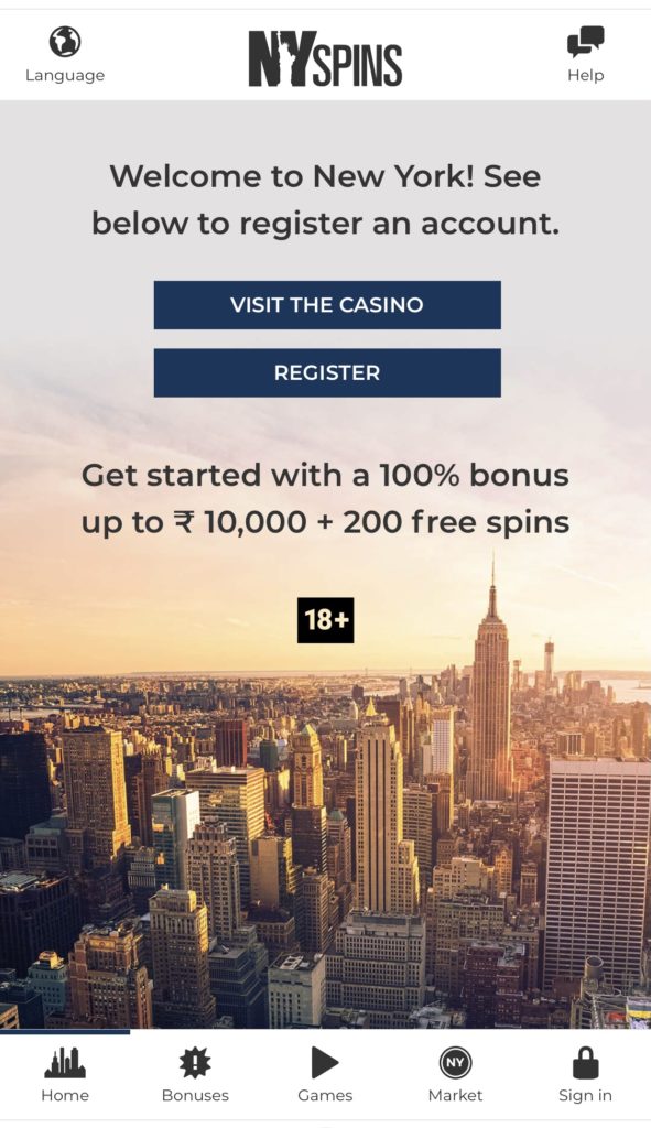 NySpins Casino Review Homepage