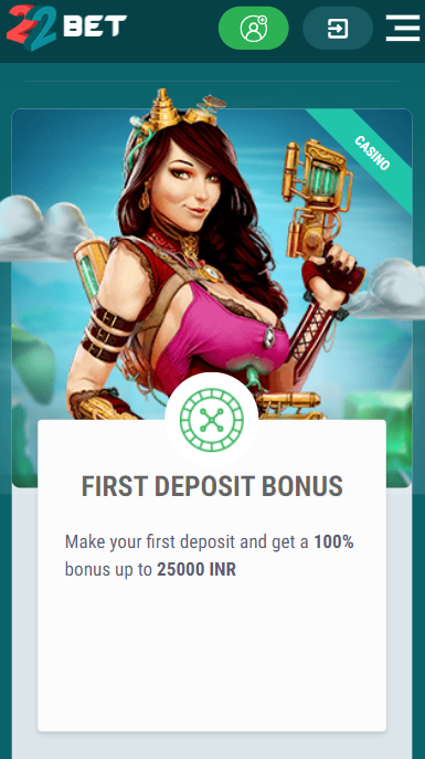 22bet india bonus and promotion