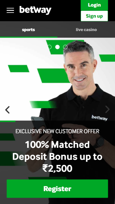 Betway india homepage