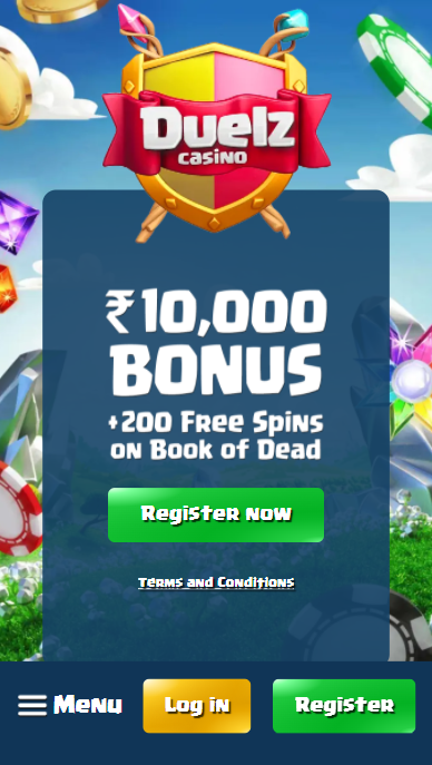 Duelz casino India homepage