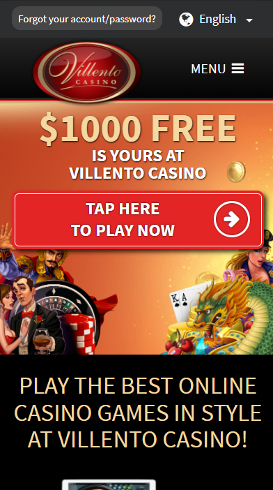 Villento casino sign up bonus